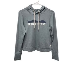 Vuori x Orange Theory Women's Halo Essential Hoodie pull-over blue/gray small